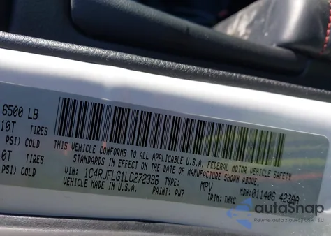 2020 Jeep Grand Cherokee Trailhawk 4X4 from USA, damaged, VIN 1C4RJFLG1LC272396